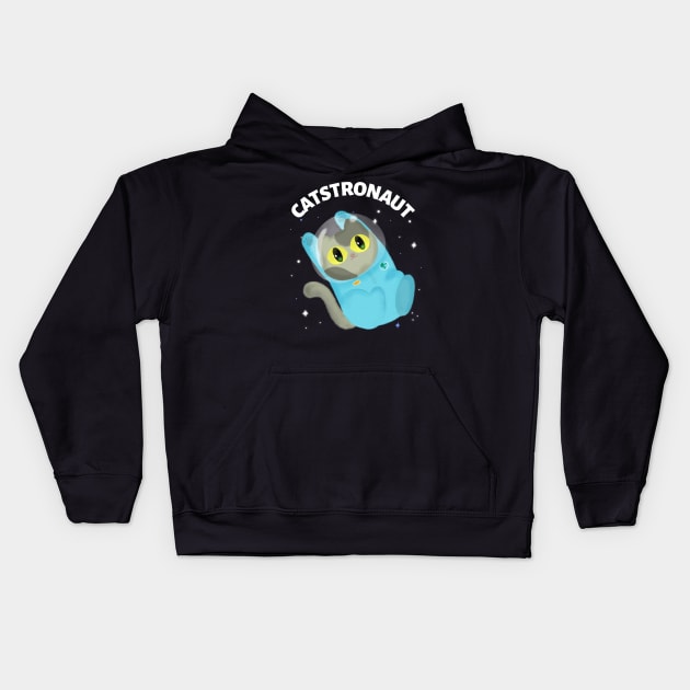 Catstronaut Kids Hoodie by Purrestrialco